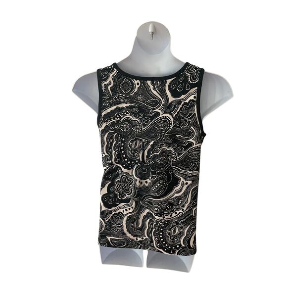 TRIXIE + LULU, SIZE XL, SLEEVELESS TOP, BLACK/WHITE DESIGN - Picture 2 of 4